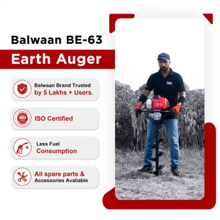 Balwaan BE-63 Earth Auger With 8'and 12' Planter – thumb